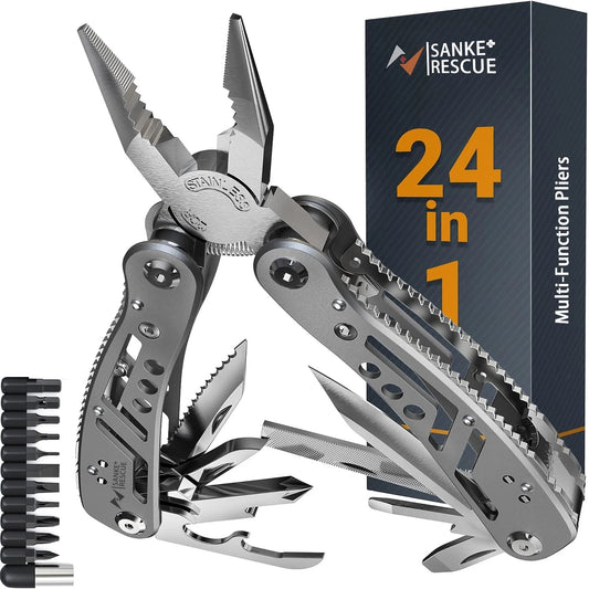 Práctico conjunto de herramientas multi emergencia con 24 aplicaciones para situaciones de emergencia!